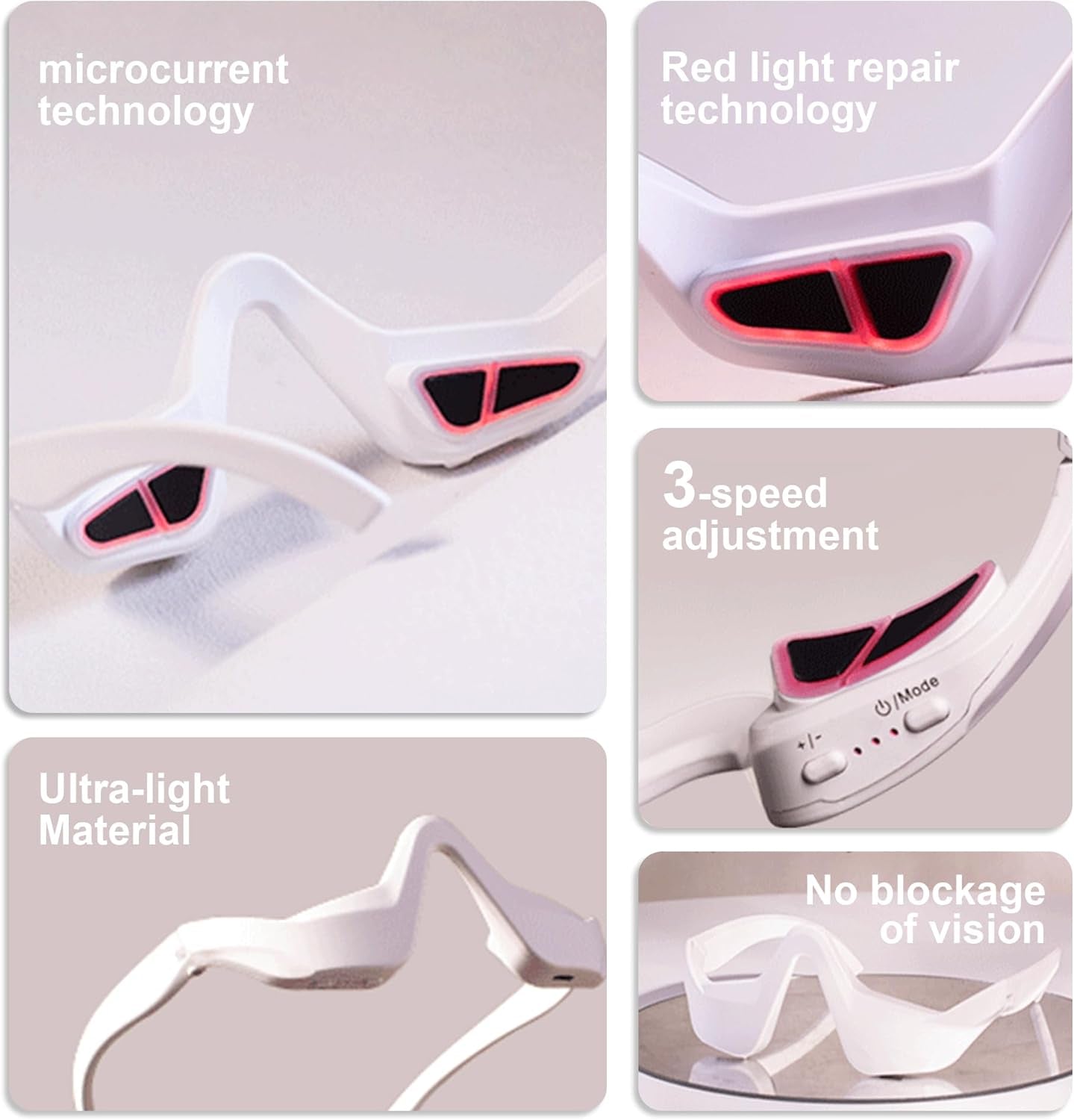 Under Eye Red Light Therapy Glasses